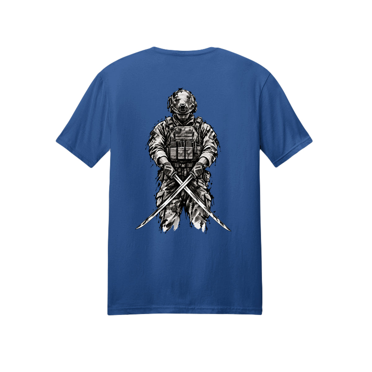 The Warrior's Path T-Shirt - Royal (Back) | Ironsight Syndicate