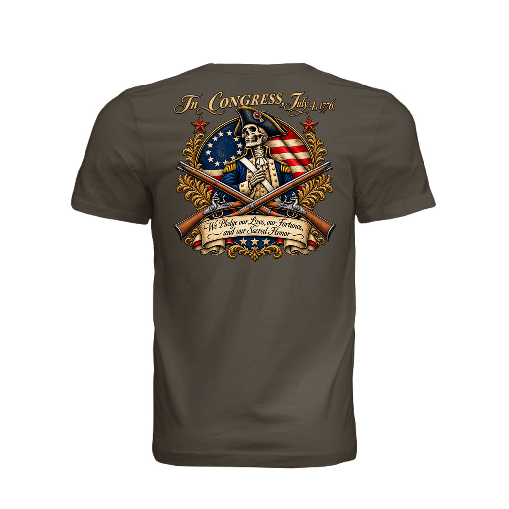 Sacred Honor T-Shirt in Army - Back