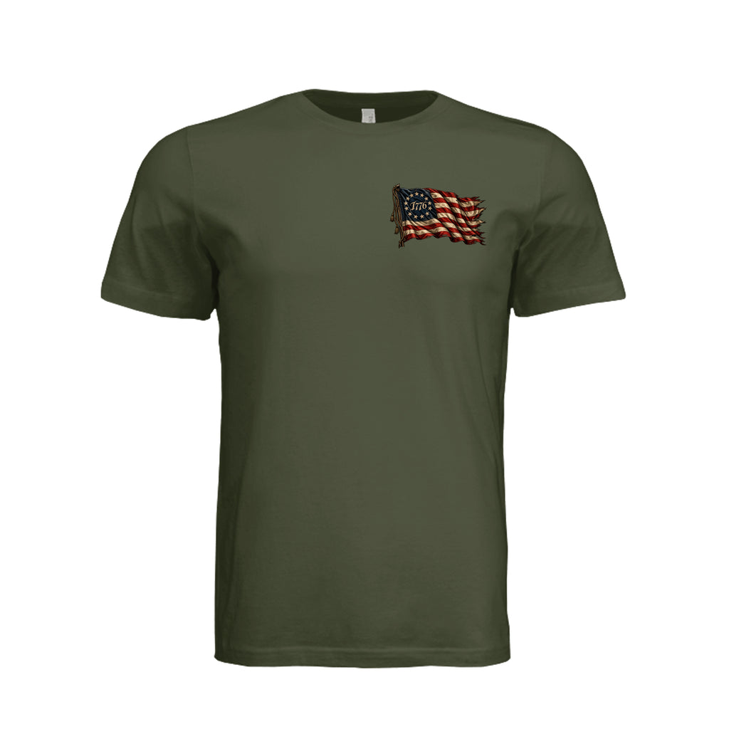 Sacred Honor T-Shirt in Military Green - Front