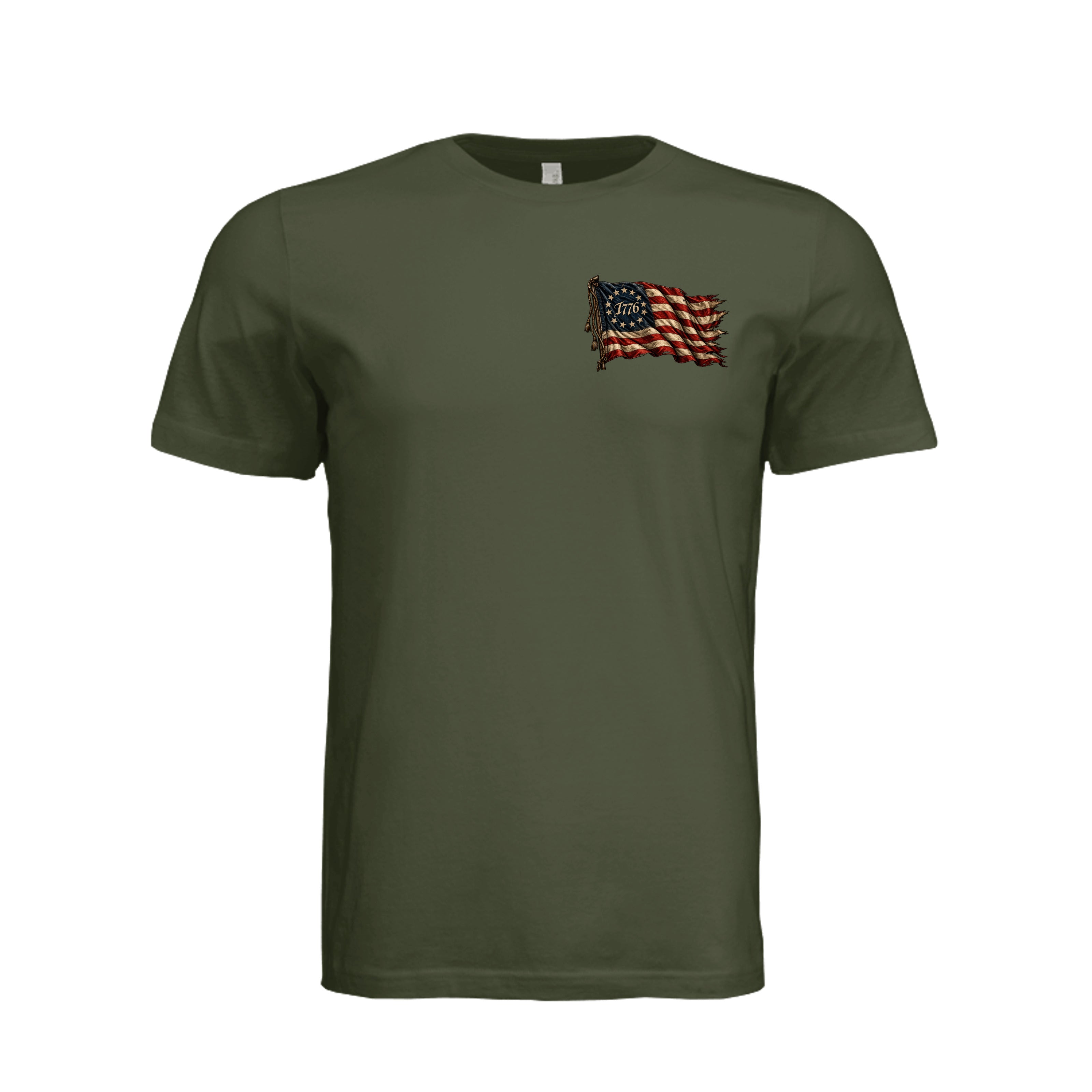 Sacred Honor T-Shirt in Military Green - Front