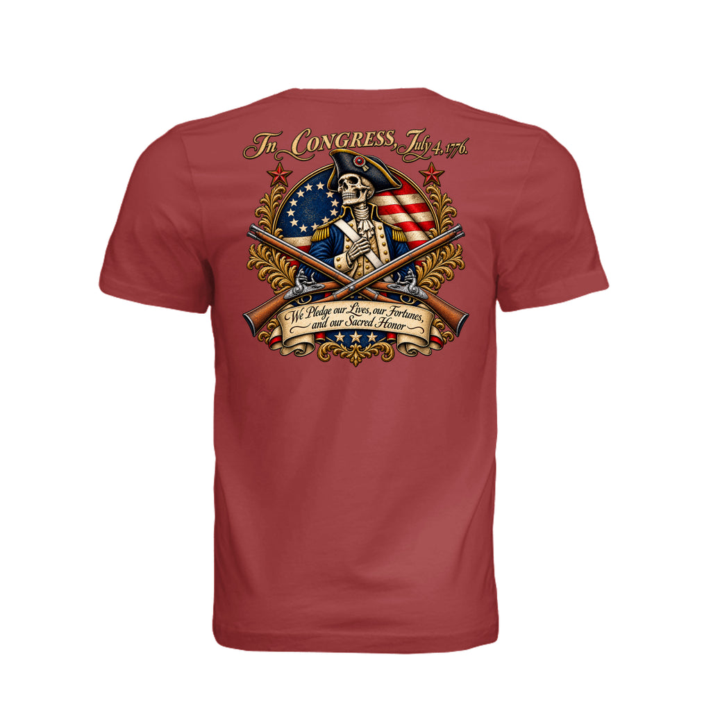 Sacred Honor T-Shirt in Rust - Back
