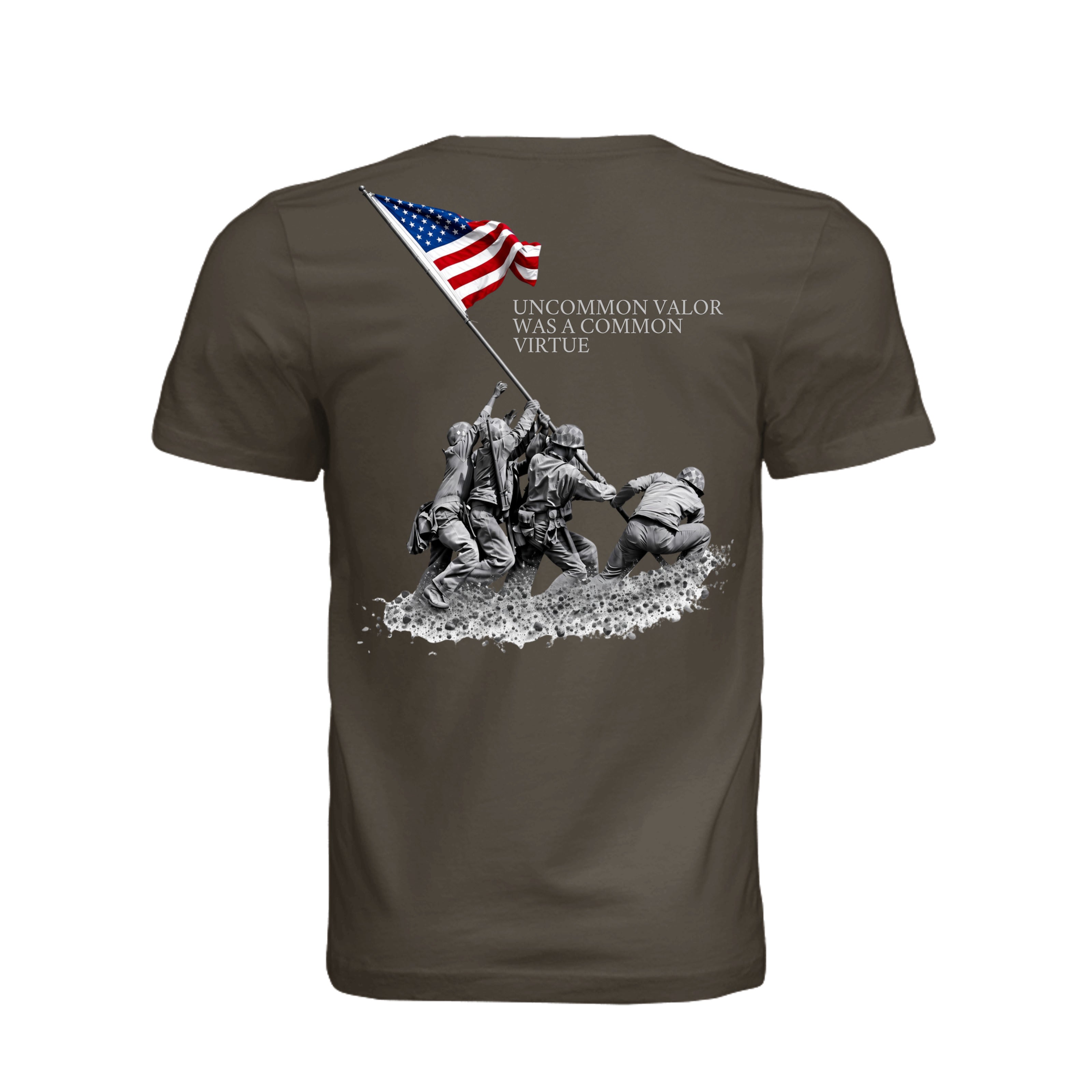 Common Virtue T-Shirt in Army - Back
