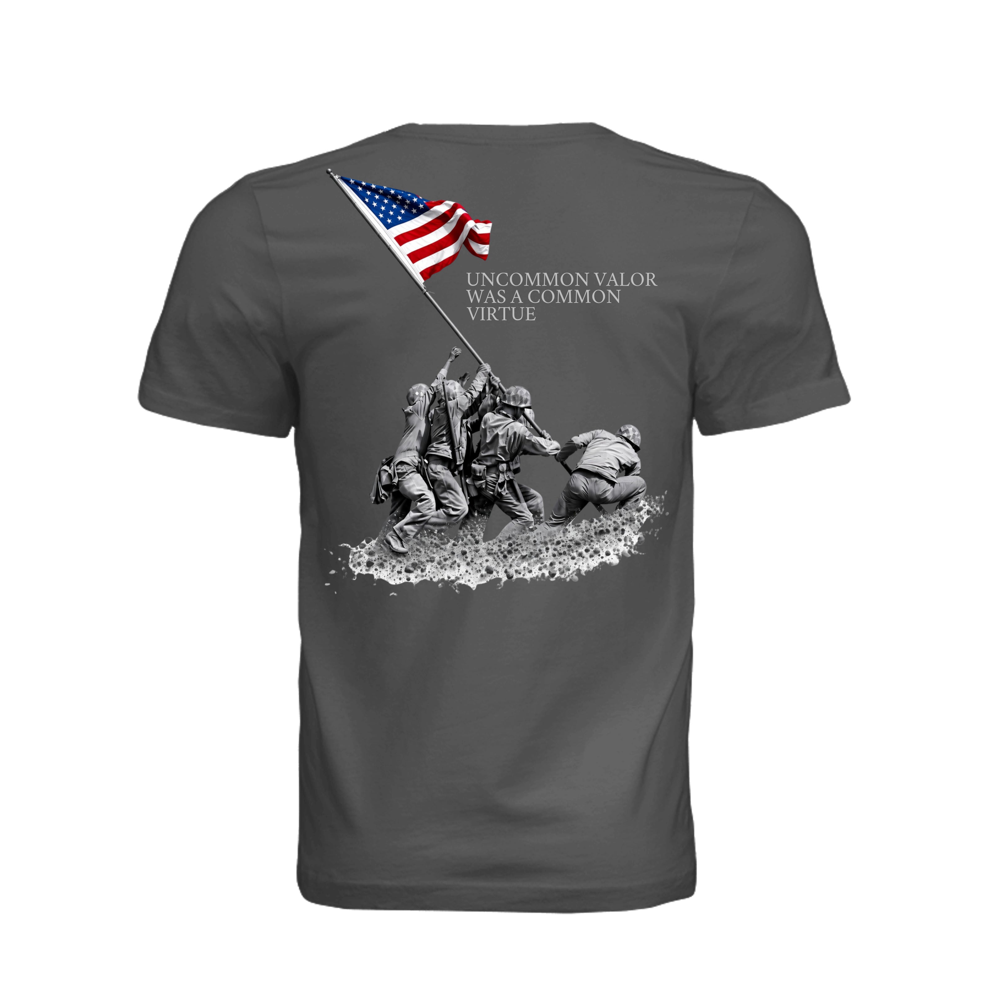 Common Virtue T-Shirt in Asphalt - Back