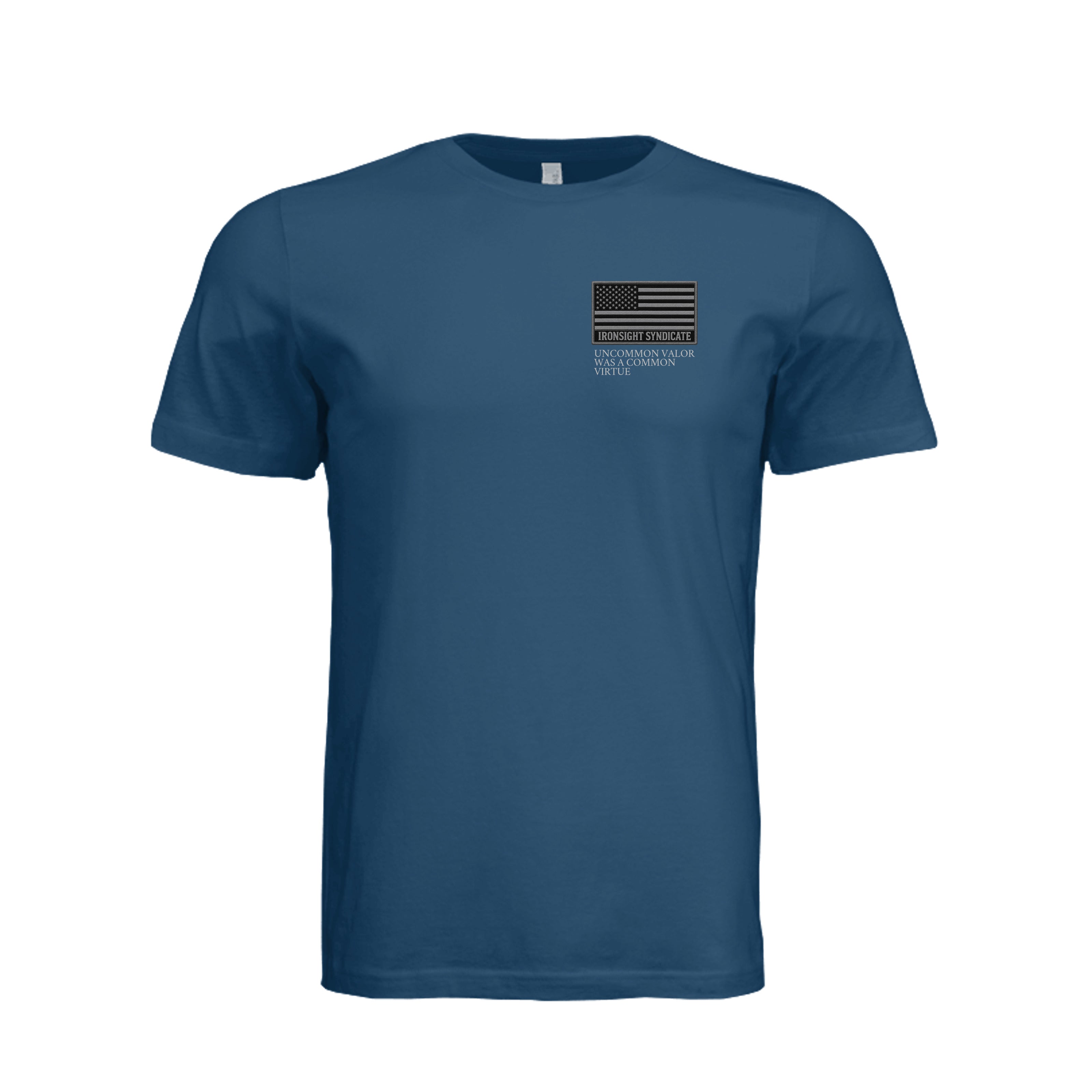 Common Virtue T-Shirt in Cool Blue - Front