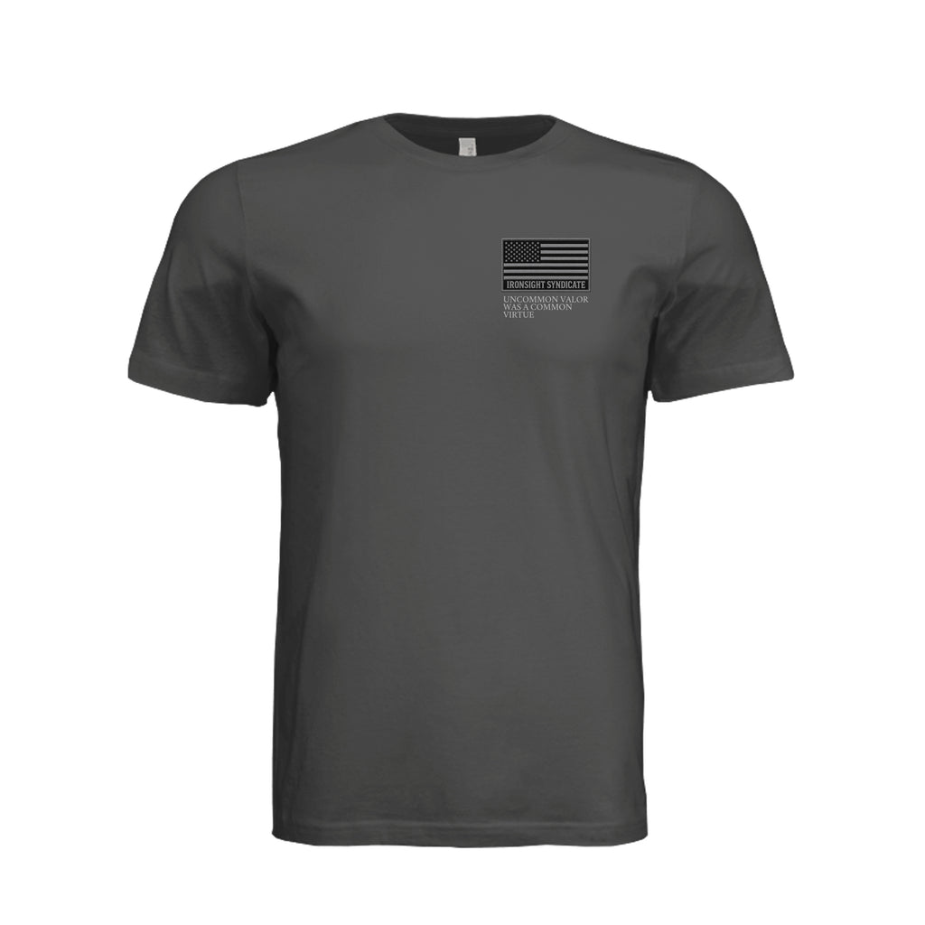 Common Virtue T-Shirt in Dark Grey - Front