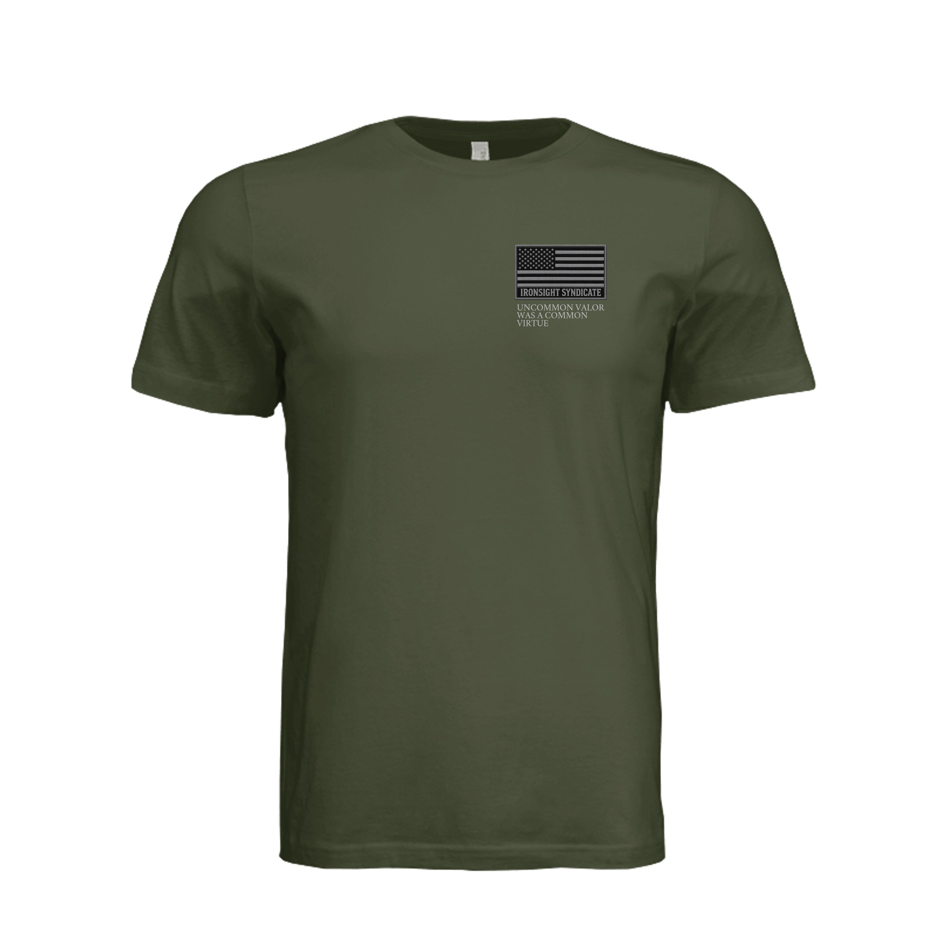 Common Virtue T-Shirt in Military Green - Front
