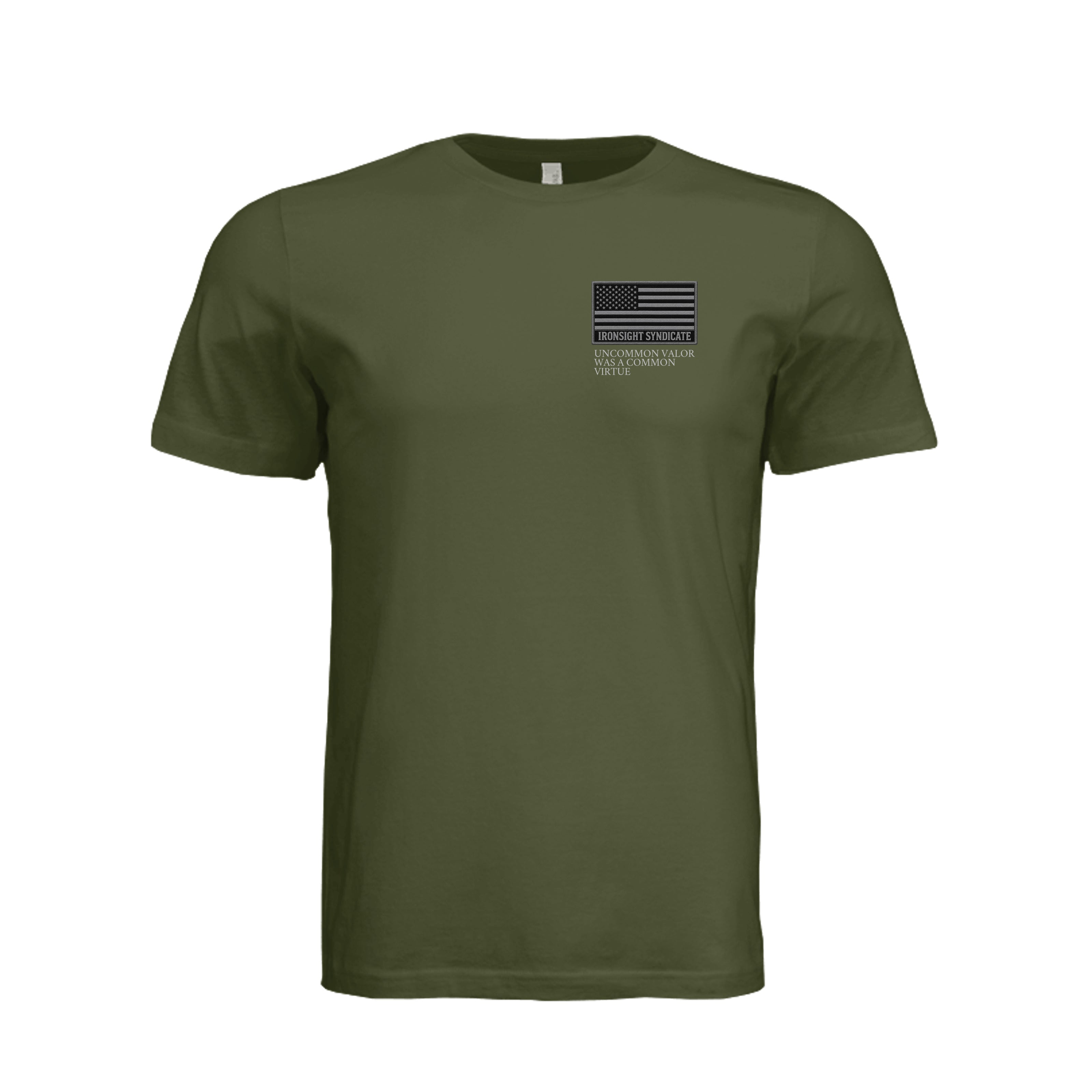 Common Virtue T-Shirt in Olive - Front