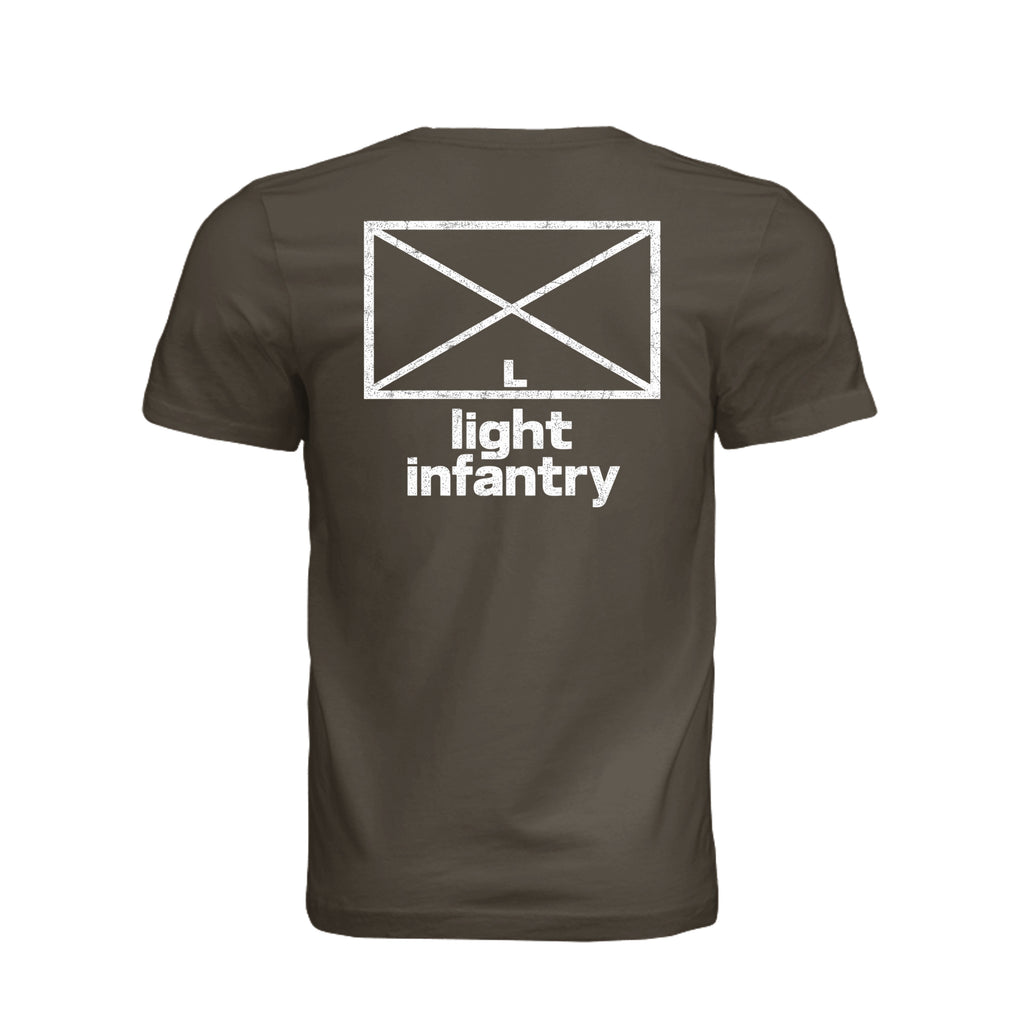 Light Infantry T-Shirt in Army - Back