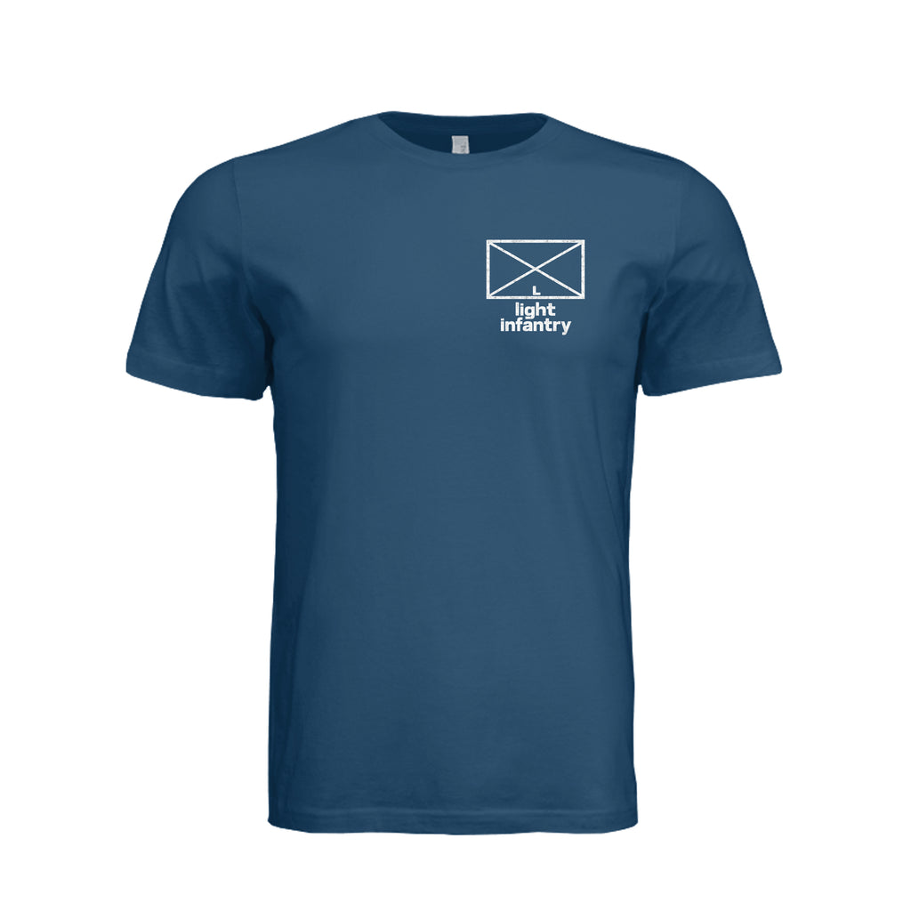 Light Infantry T-Shirt in Cool Blue - Front