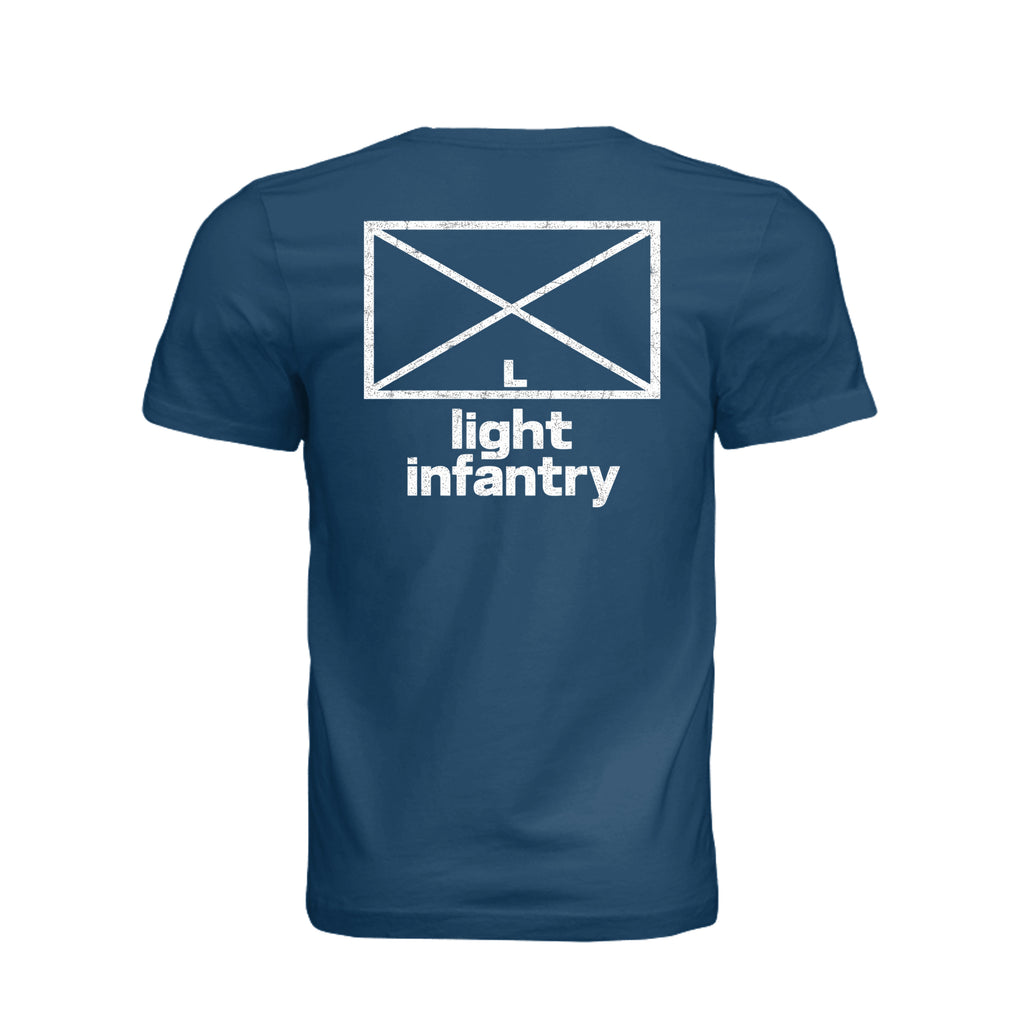Light Infantry T-Shirt in Cool Blue - Back