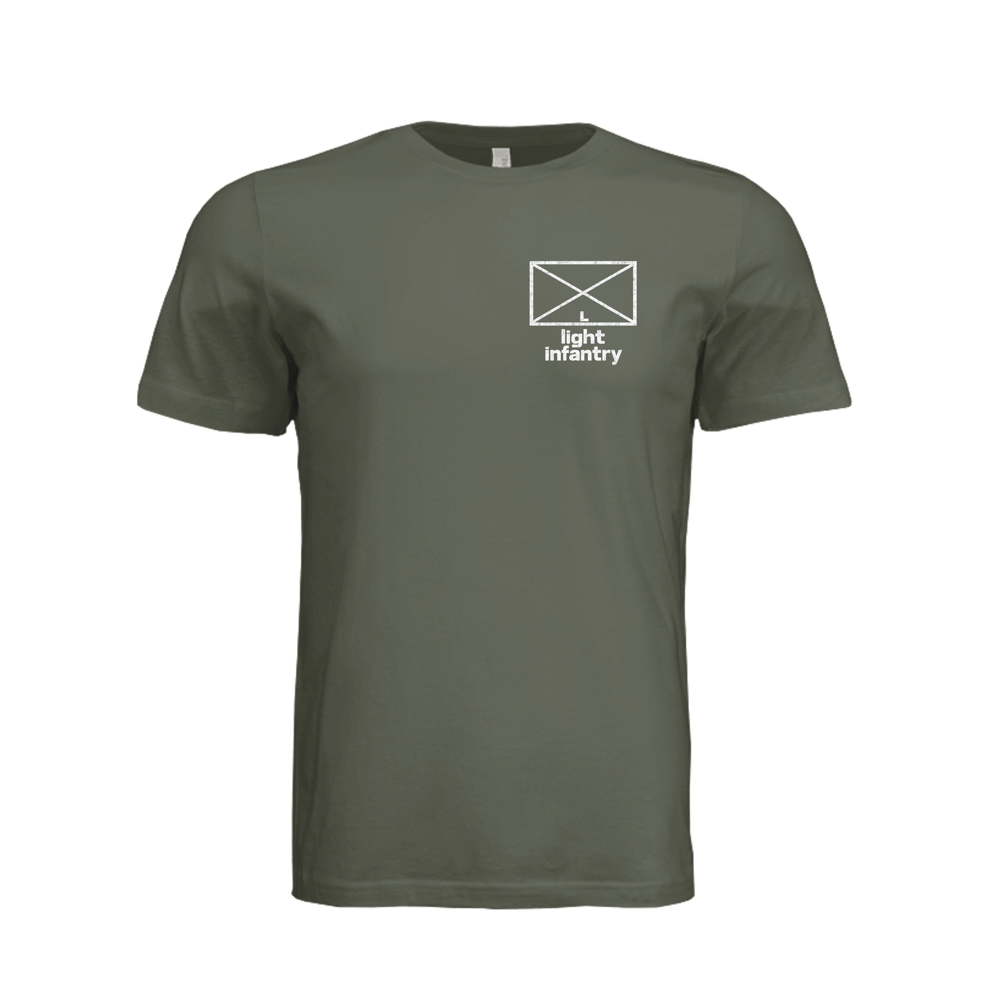 Light Infantry T-Shirt in Dark Olive - Front
