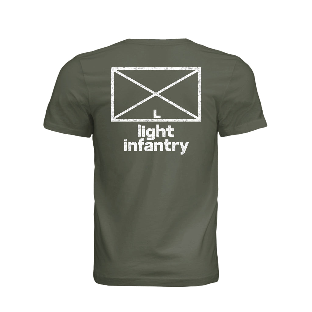 Light Infantry T-Shirt in Dark Olive - Back