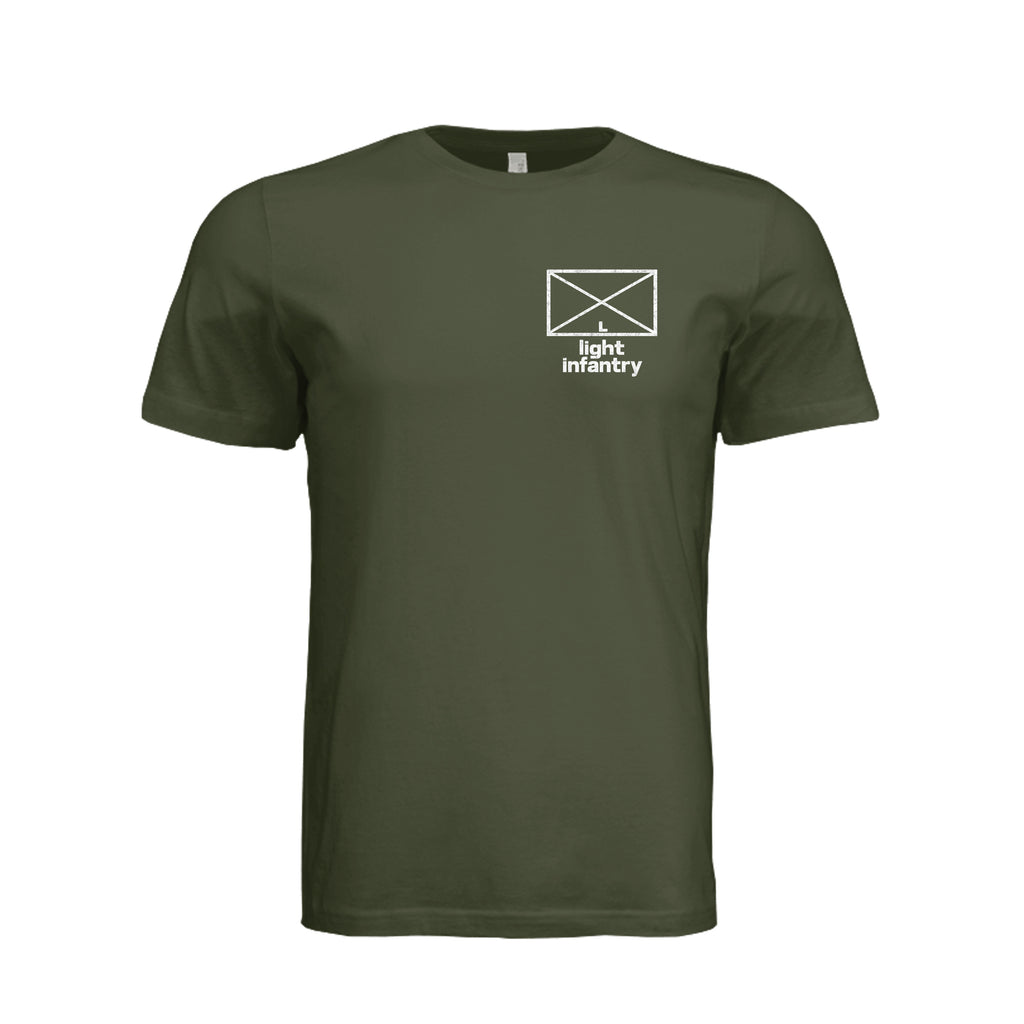 Light Infantry T-Shirt in Military Green - Front