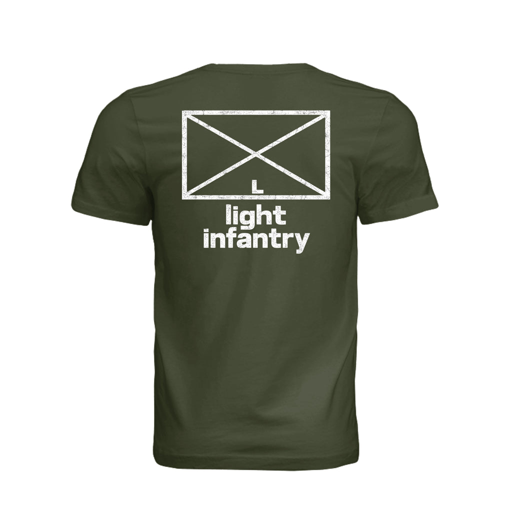 Light Infantry T-Shirt in Military Green - Back