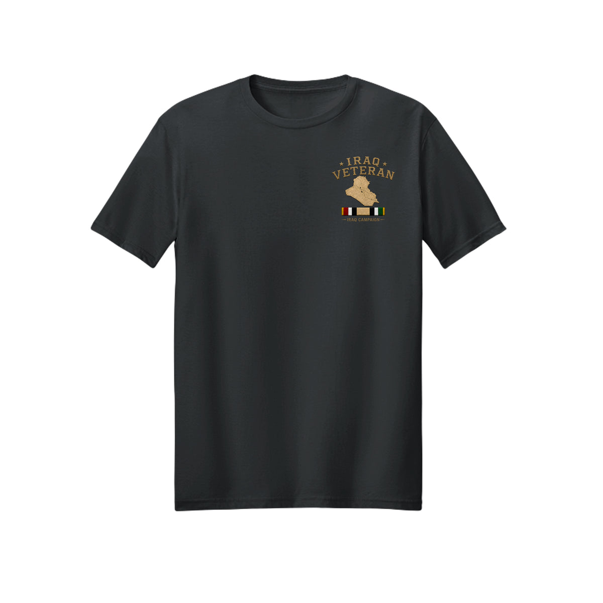Iraq Veteran Detailed Map T-Shirt - Black | Ironsight Syndicate