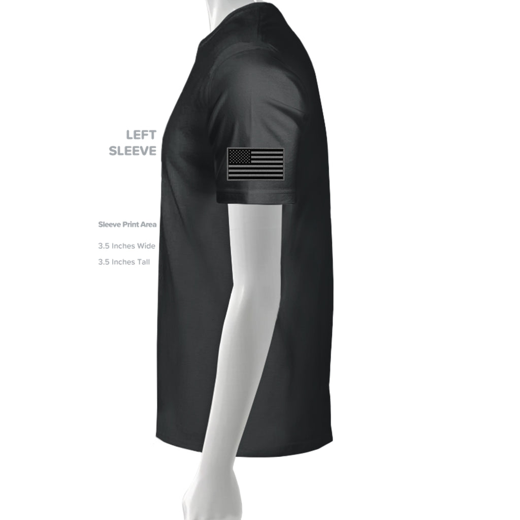 Iraq Veteran Detailed Map T-Shirt - Black (Left Sleeve) | Ironsight Syndicate