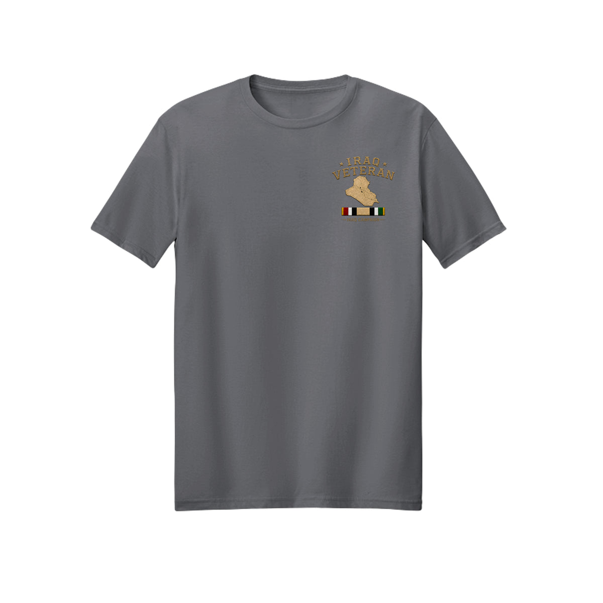 Iraq Veteran Detailed Map T-Shirt - Charcoal | Ironsight Syndicate