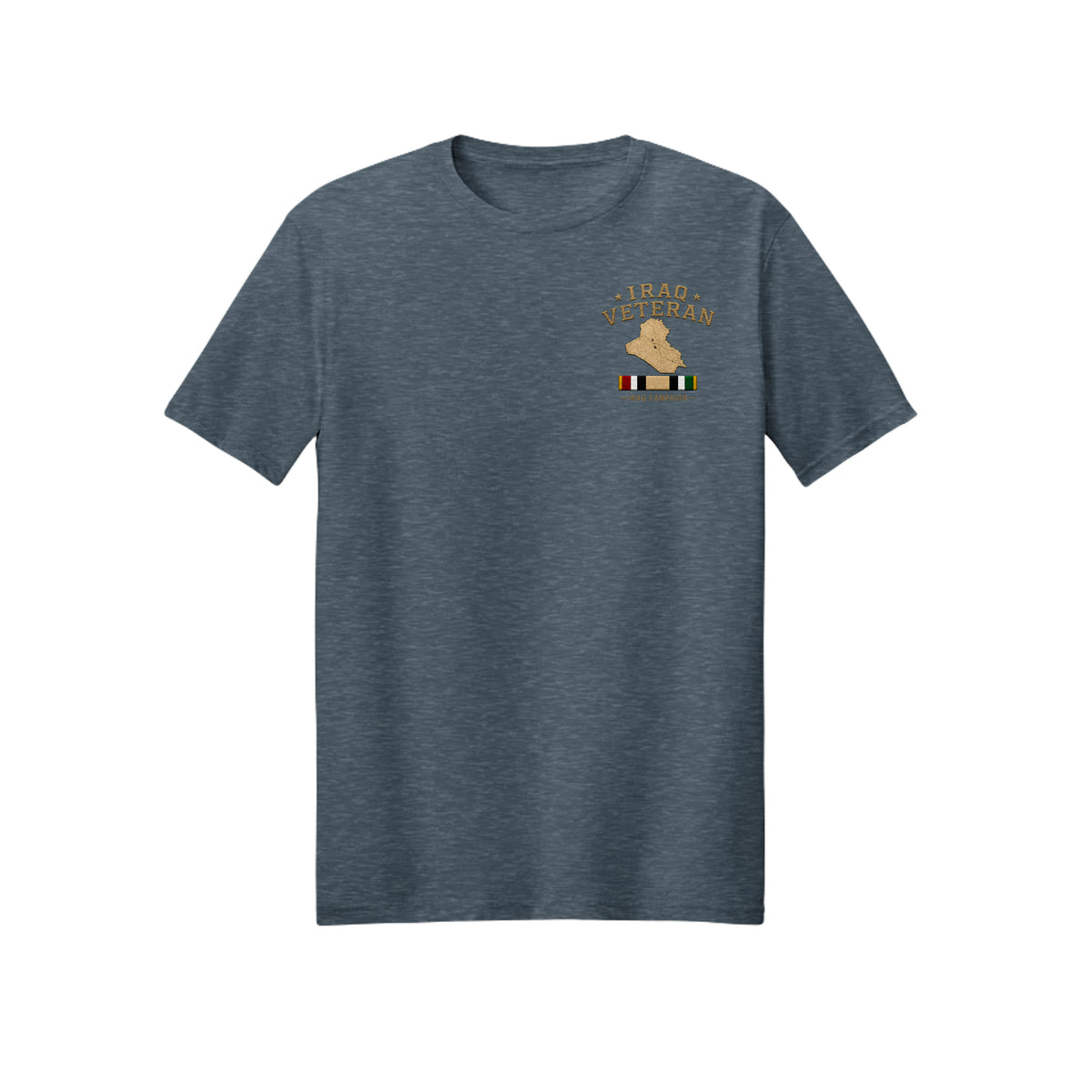 Iraq Veteran Detailed Map T-Shirt - Dark Heather | Ironsight Syndicate
