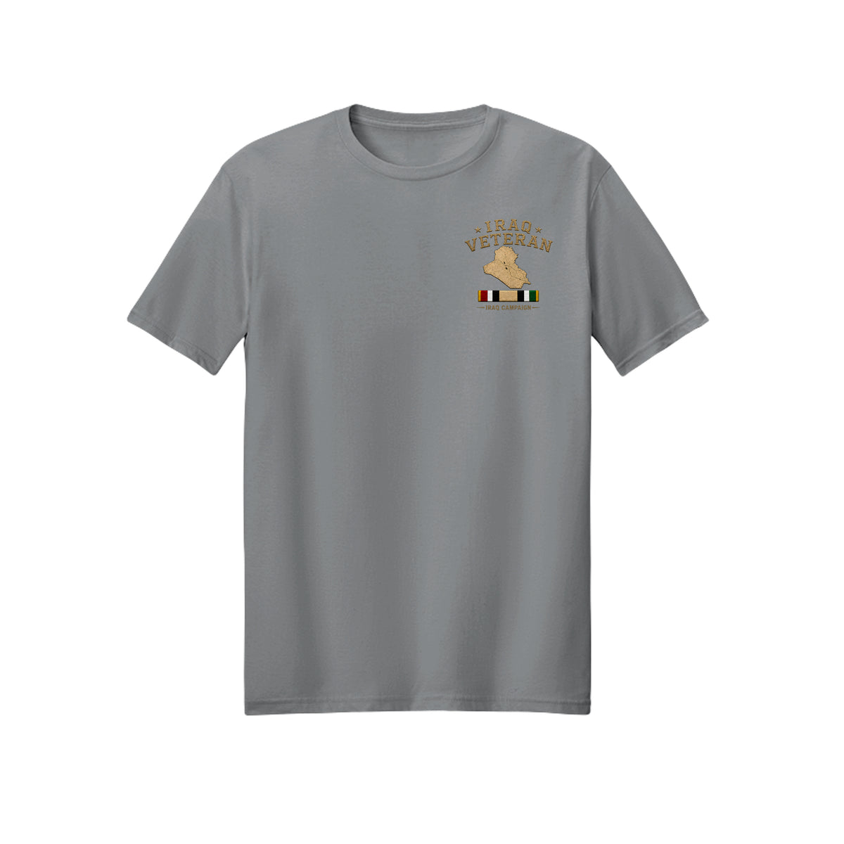 Iraq Veteran Detailed Map T-Shirt - Gravel | Ironsight Syndicate