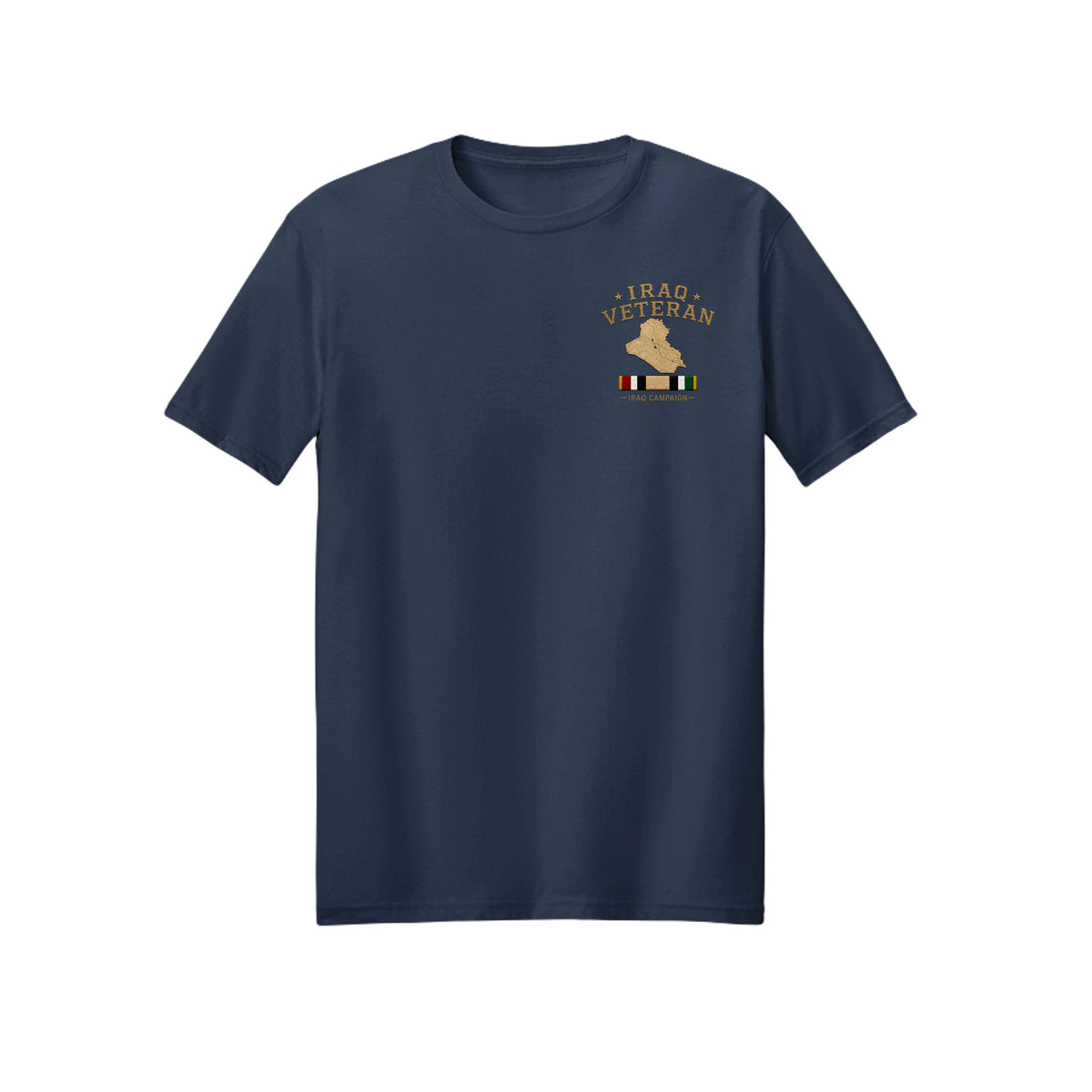 Iraq Veteran Detailed Map T-Shirt - Navy | Ironsight Syndicate