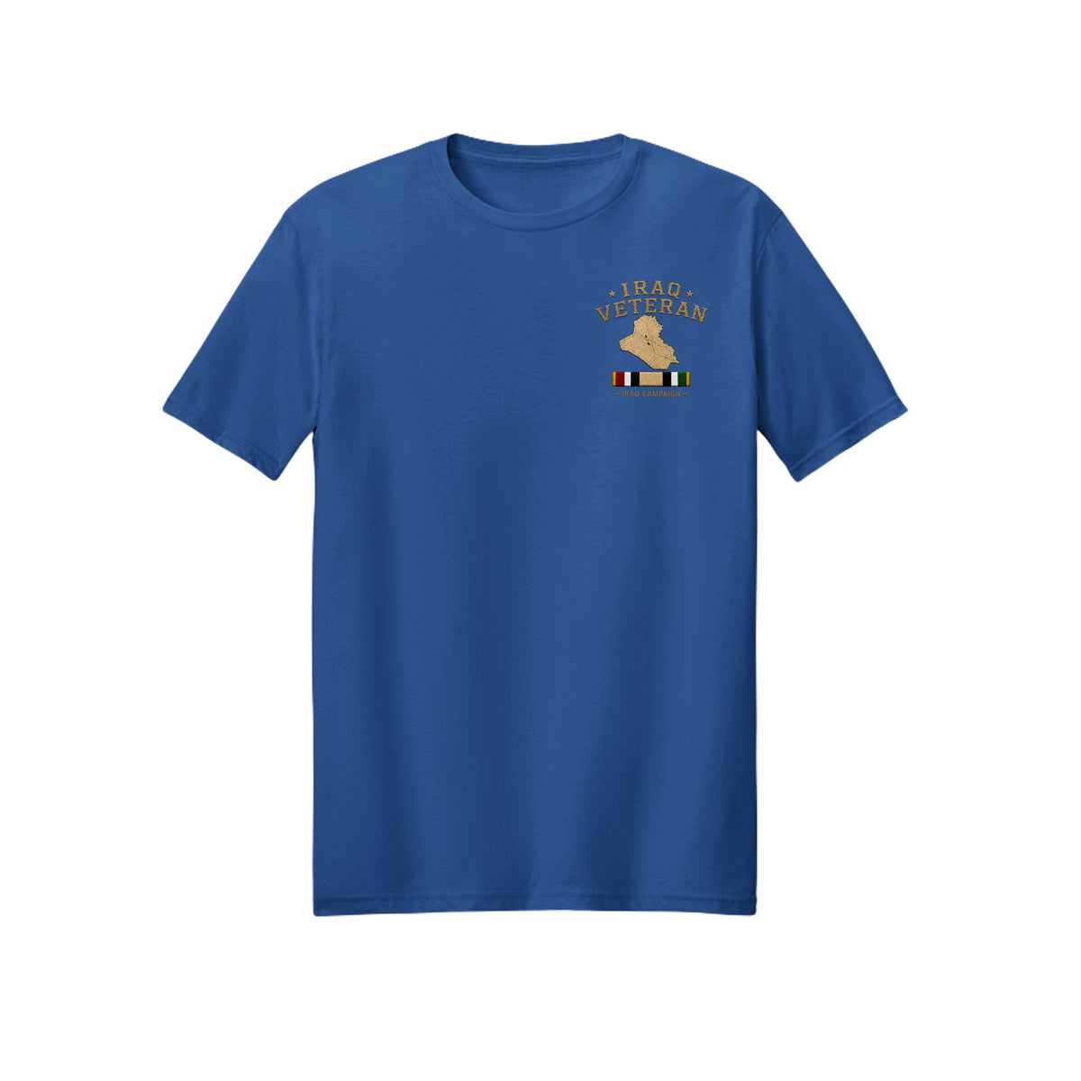 Iraq Veteran Detailed Map T-Shirt - Royal | Ironsight Syndicate