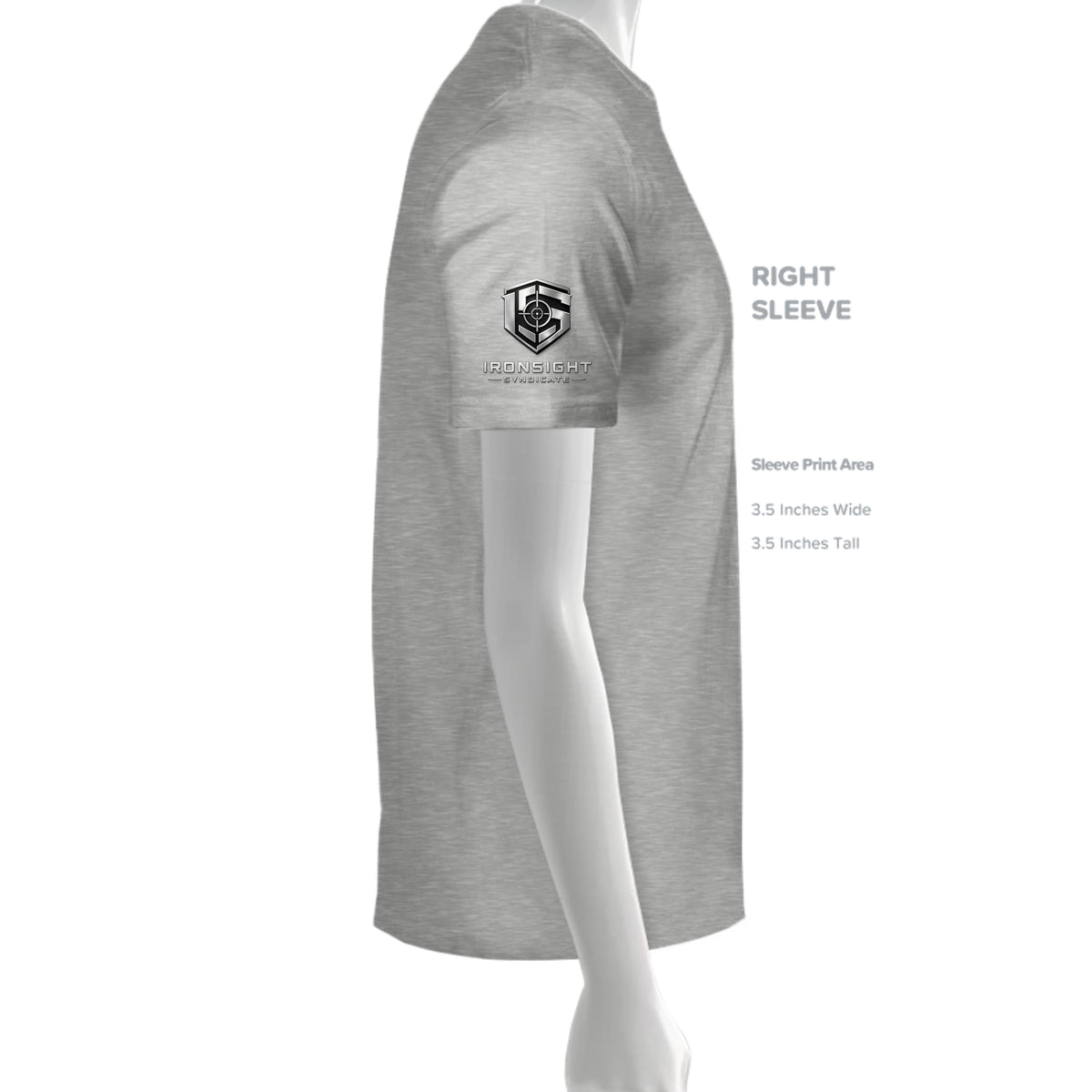 Afghanistan Veteran Detailed Map T-Shirt - Ash (Right Sleeve) | Ironsight Syndicate