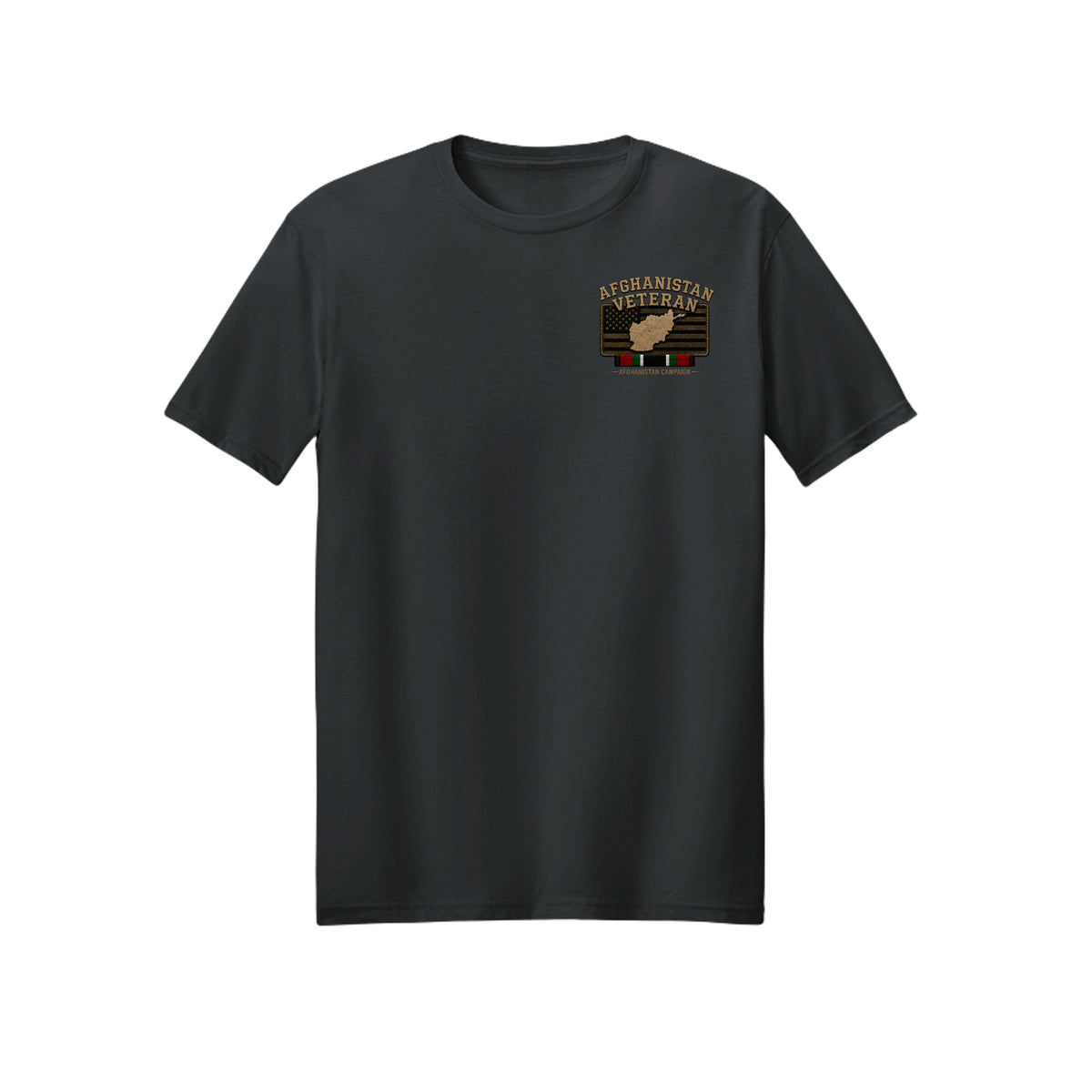 Afghanistan Veteran Detailed Map T-Shirt - Black | Ironsight Syndicate