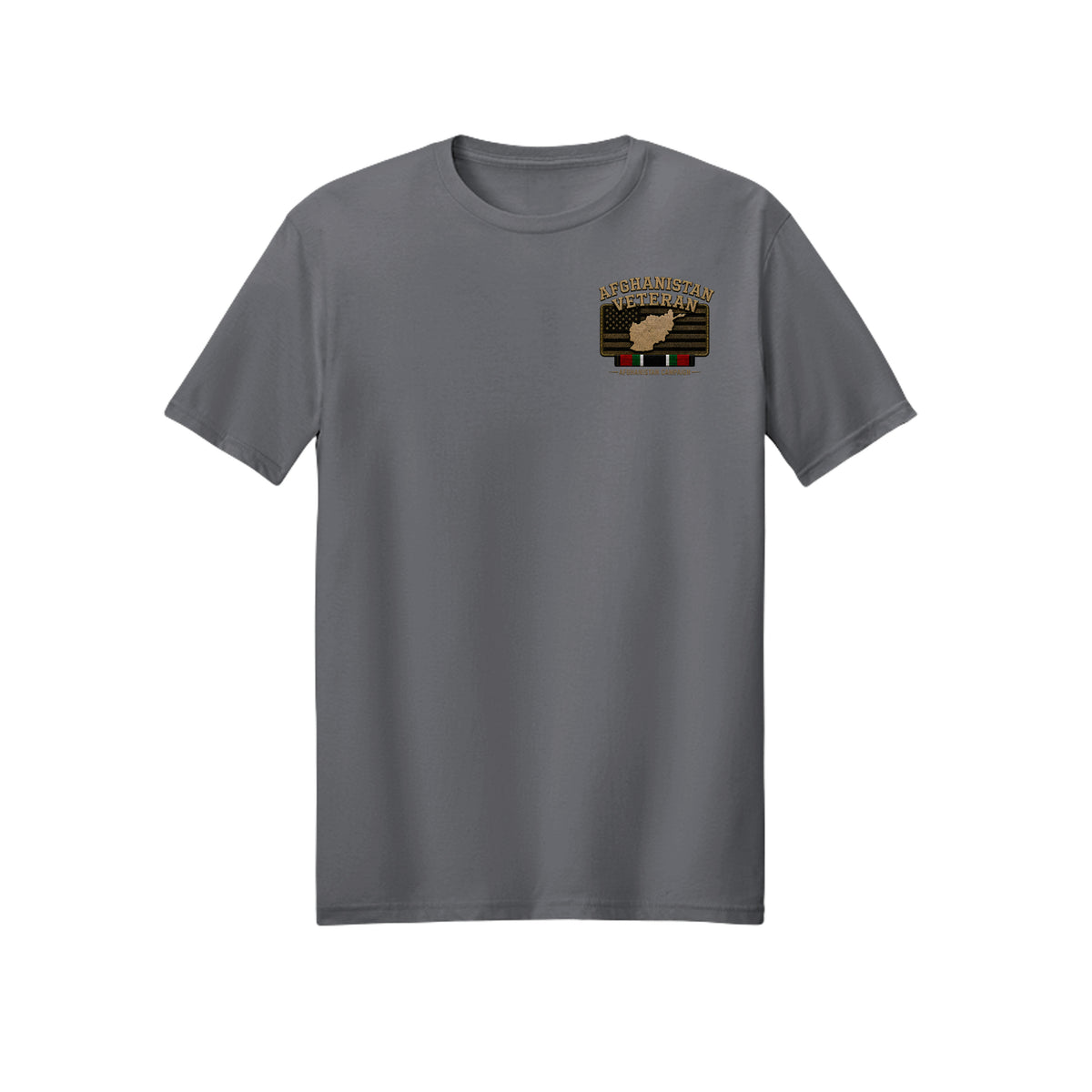 Afghanistan Veteran Detailed Map T-Shirt - Charcoal | Ironsight Syndicate