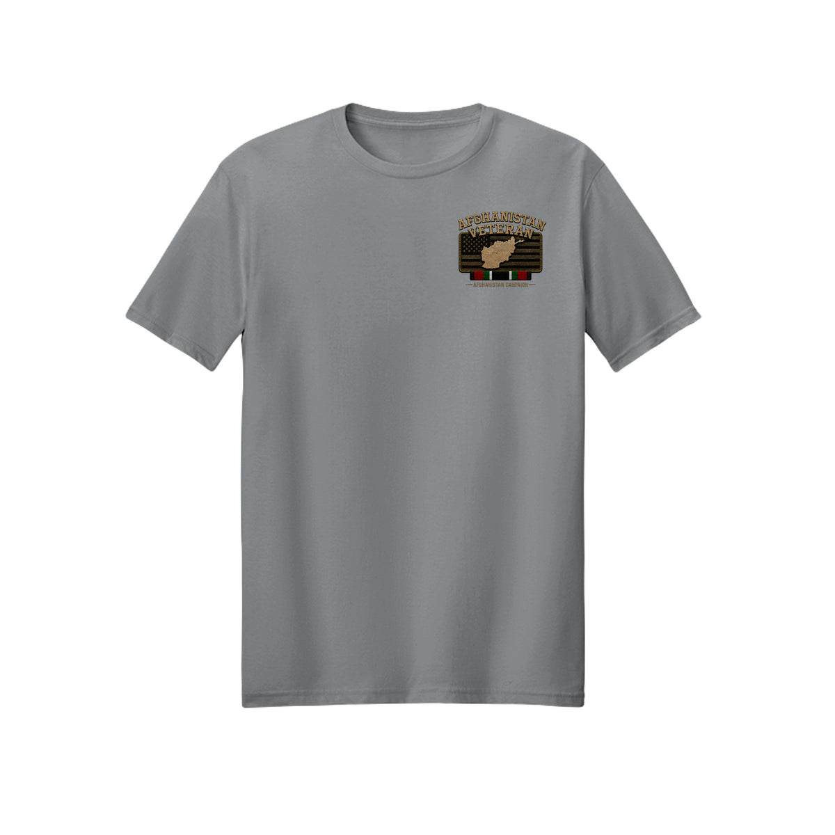 Afghanistan Veteran Detailed Map T-Shirt - Gravel | Ironsight Syndicate