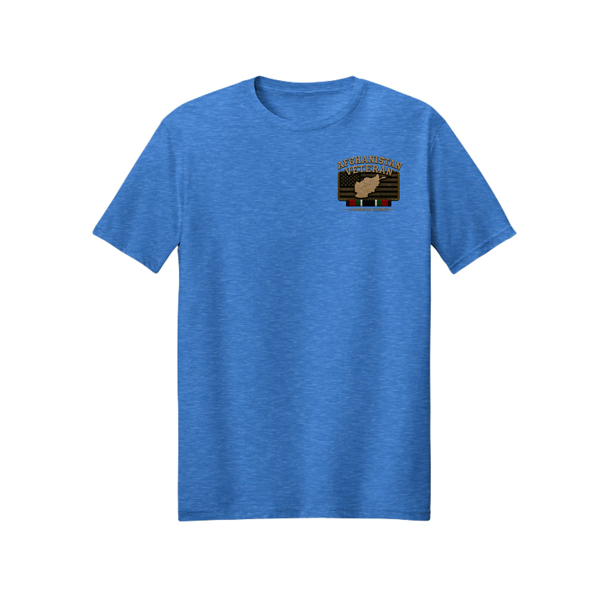 Afghanistan Veteran Detailed Map T-Shirt - Heather Royal | Ironsight Syndicate