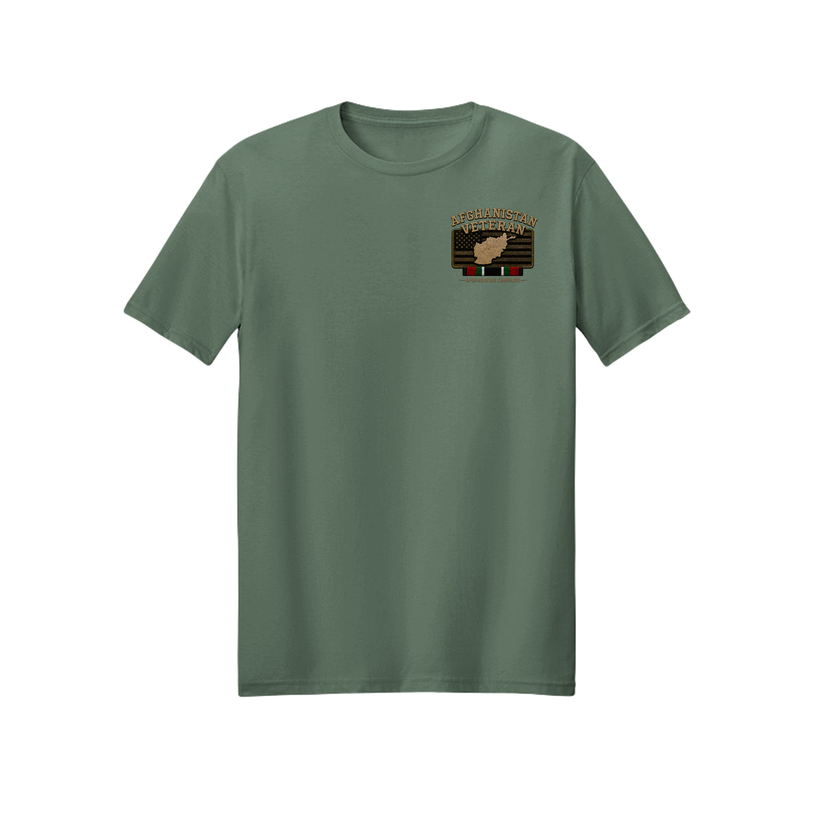 Afghanistan Veteran Detailed Map T-Shirt - Military Green | Ironsight Syndicate