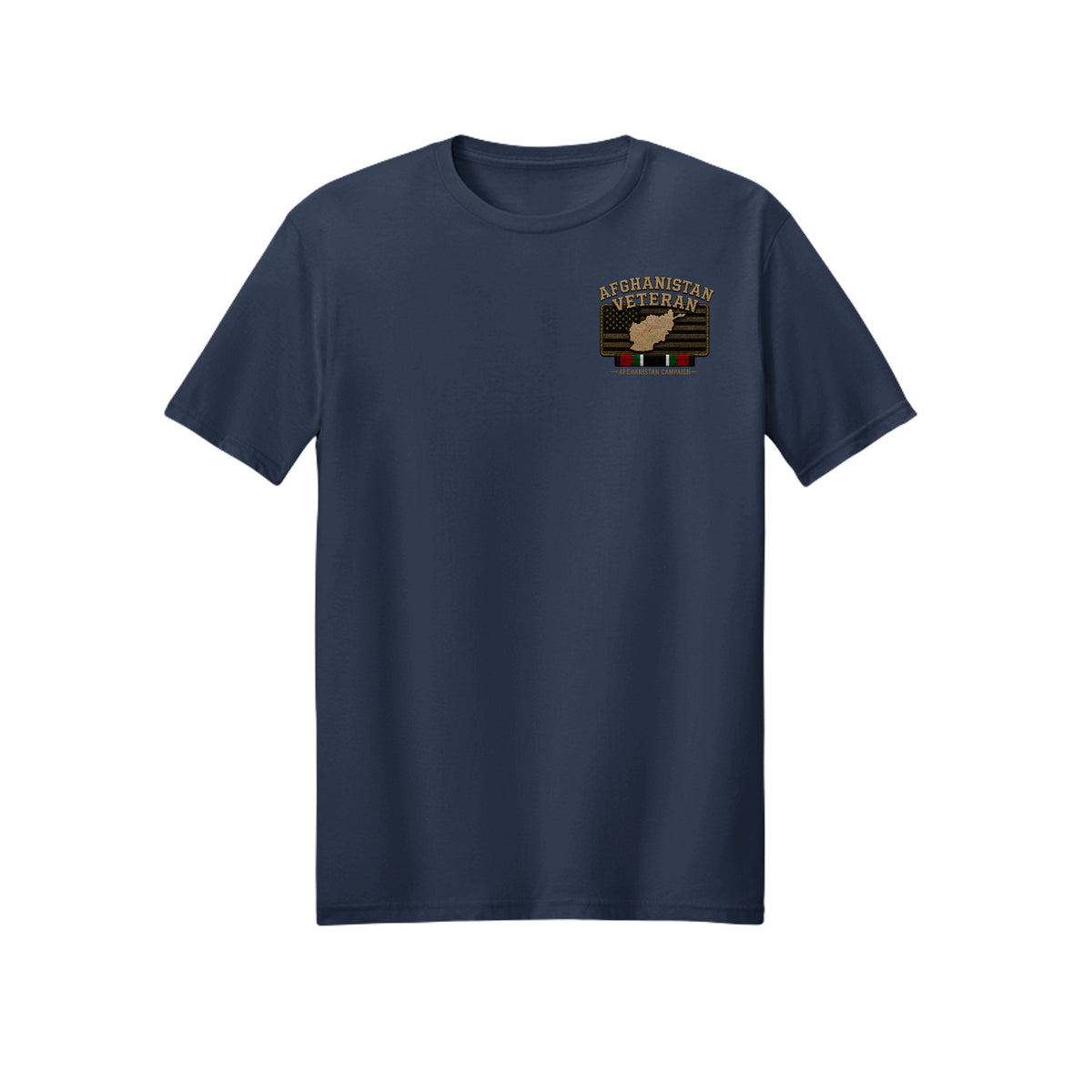 Afghanistan Veteran Detailed Map T-Shirt - Navy | Ironsight Syndicate