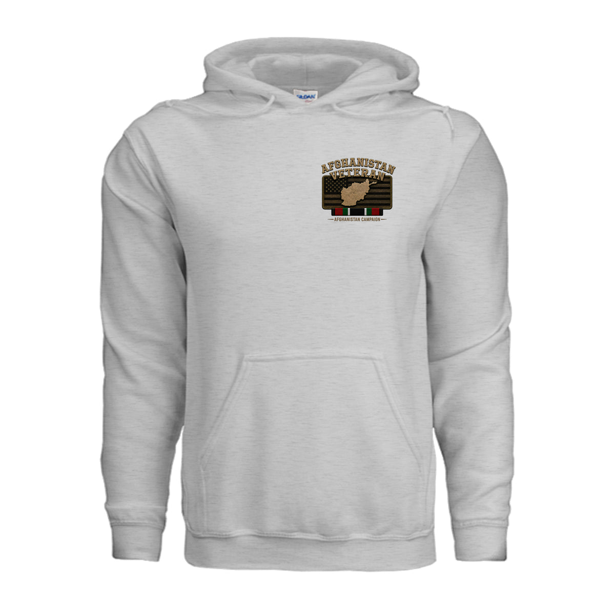 Afghanistan Veteran Detailed Map Hoodie - Ash | Ironsight Syndicate