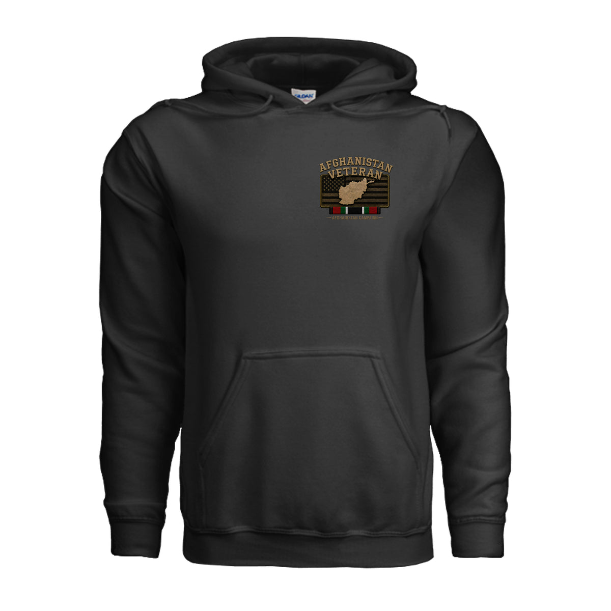 Afghanistan Veteran Detailed Map Hoodie - Black | Ironsight Syndicate