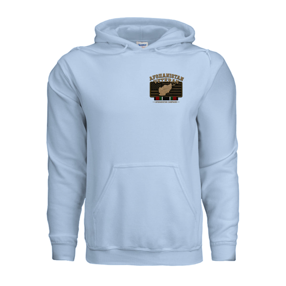 Afghanistan Veteran Detailed Map Hoodie - Light Blue | Ironsight Syndicate