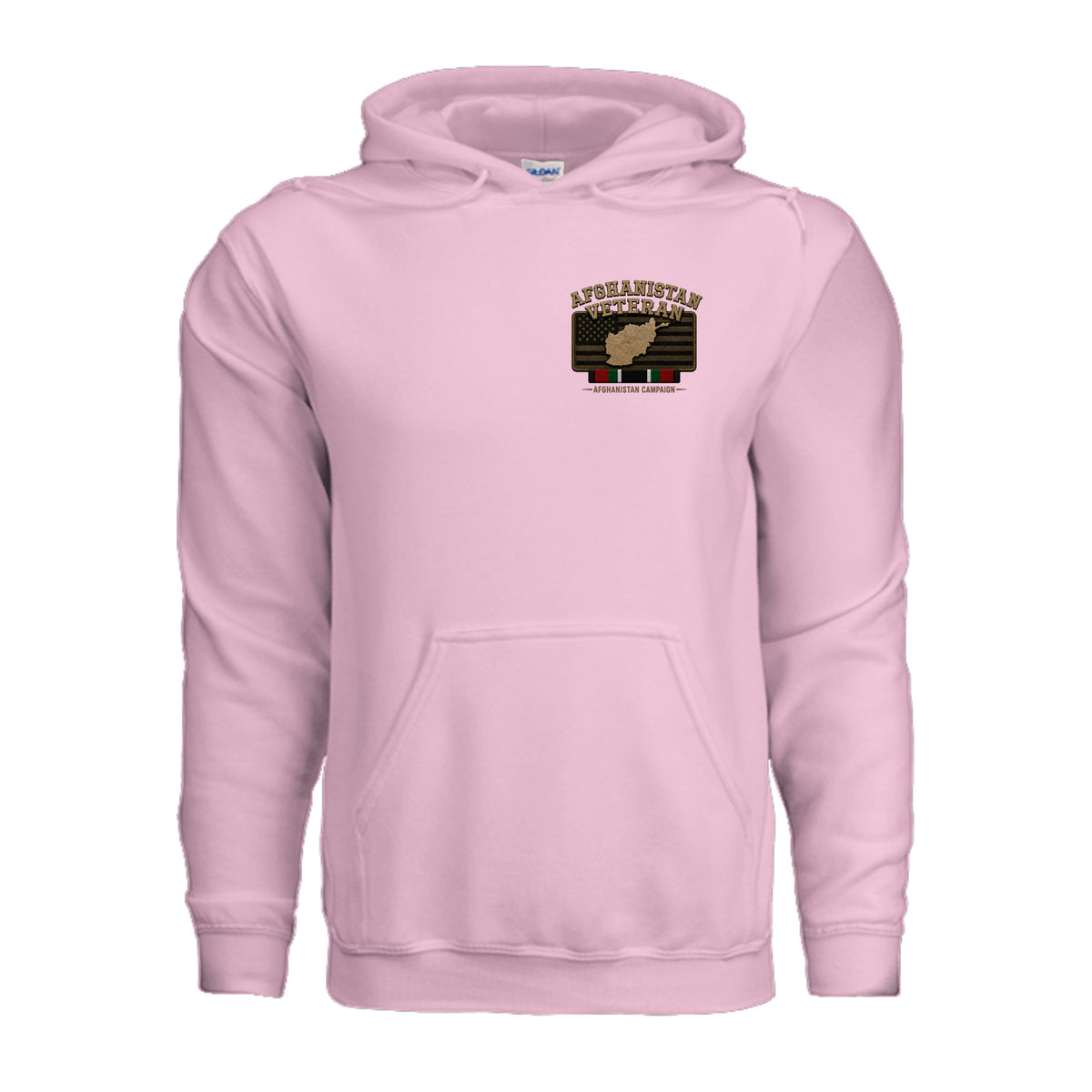 Afghanistan Veteran Detailed Map Hoodie - Light Pink | Ironsight Syndicate