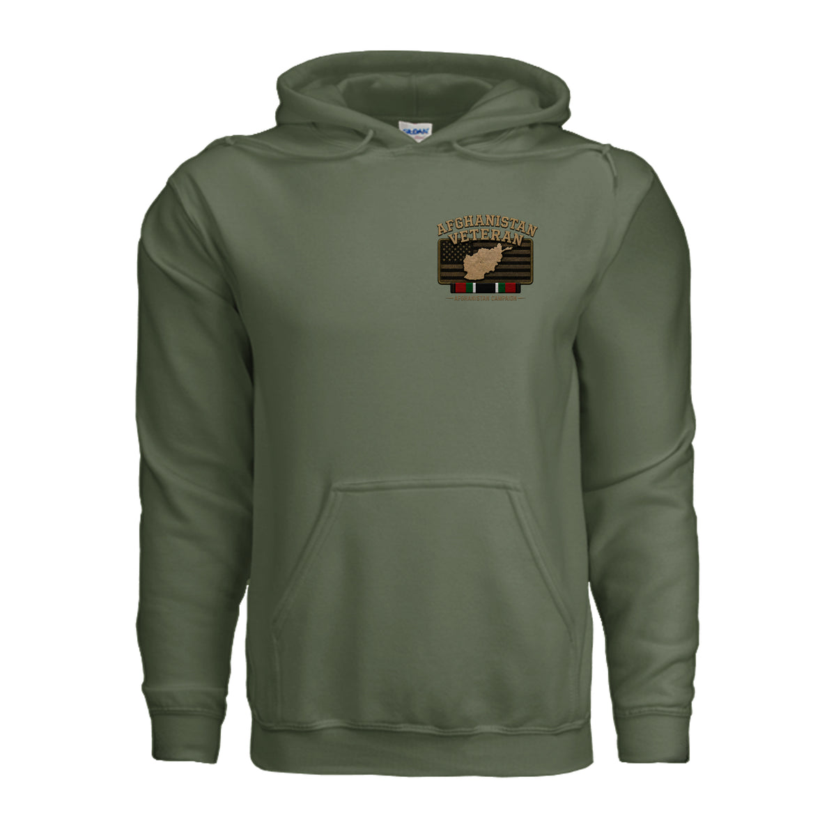 Afghanistan Veteran Detailed Map Hoodie - Military Green | Ironsight Syndicate