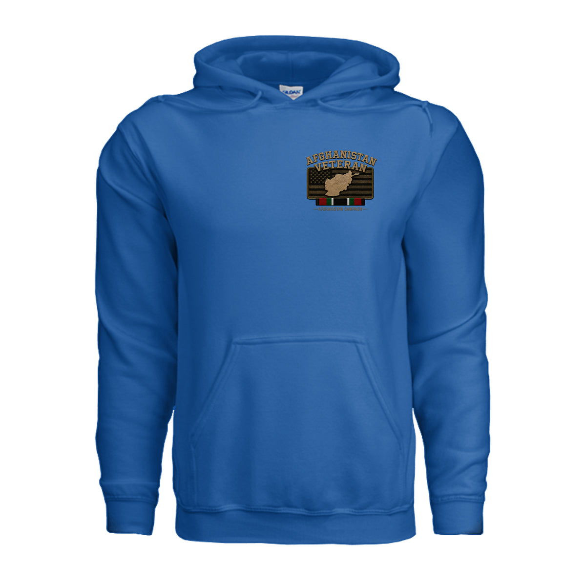 Afghanistan Veteran Detailed Map Hoodie - Neon Blue | Ironsight Syndicate