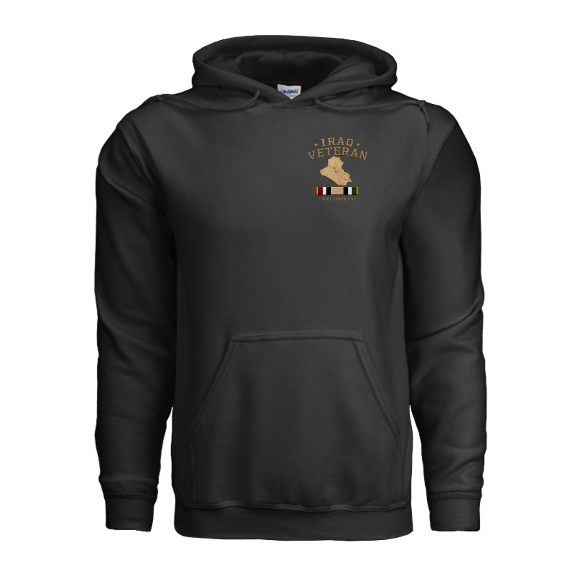 Iraq Veteran Detailed Map Hoodie - Black | Ironsight Syndicate