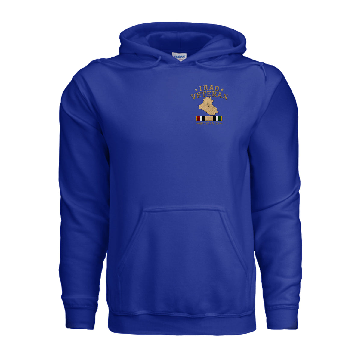 Iraq Veteran Detailed Map Hoodie - Royal | Ironsight Syndicate