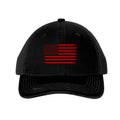 Red Distressed American Flag Hat - Black/ Black | Ironsight Syndicate