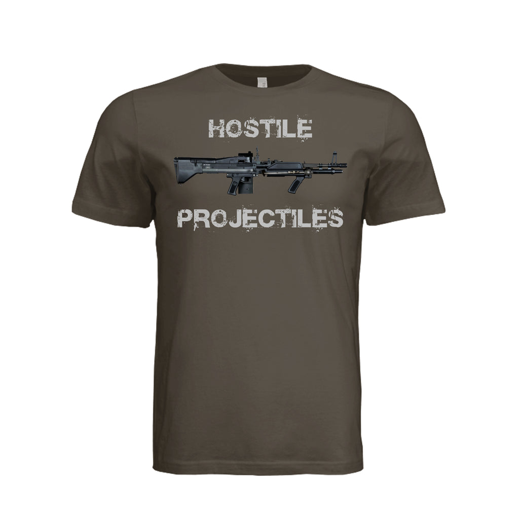 Hostile Projectiles M60 T-Shirt - Army | Ironsight Syndicate