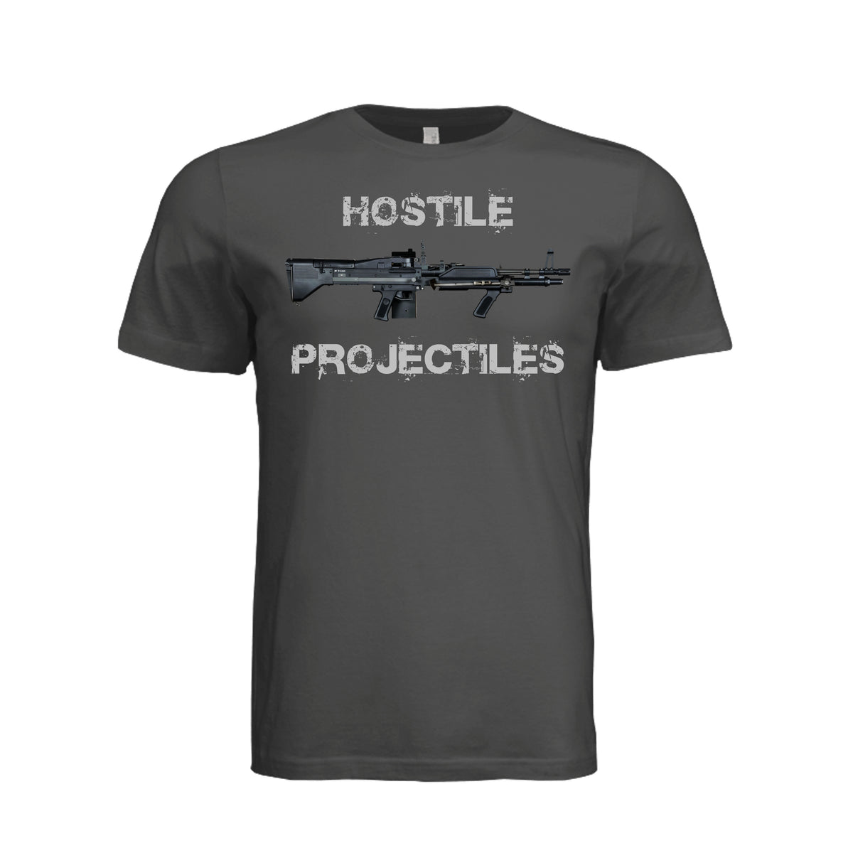 Hostile Projectiles M60 T-Shirt - Dark Grey | Ironsight Syndicate