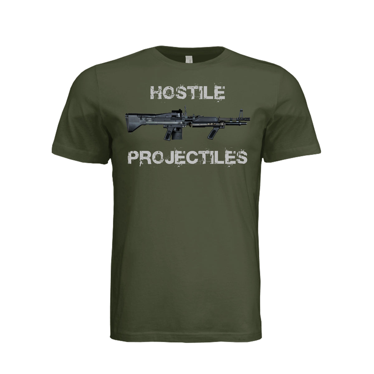 Hostile Projectiles M60 T-Shirt - Military Green | Ironsight Syndicate
