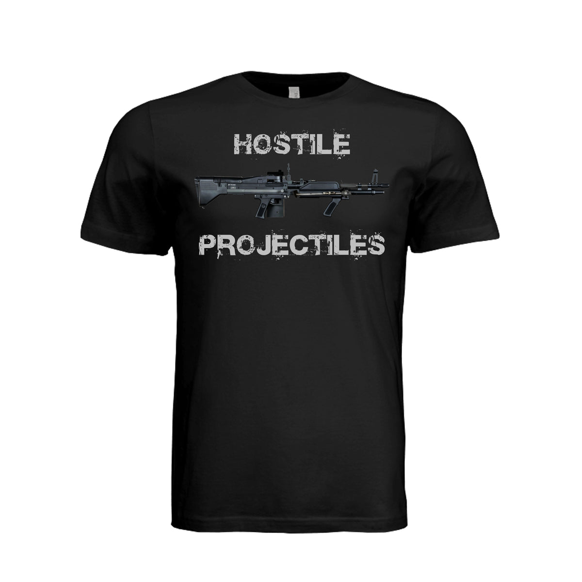 Hostile Projectiles M60 T-Shirt - Vintage Black | Ironsight Syndicate