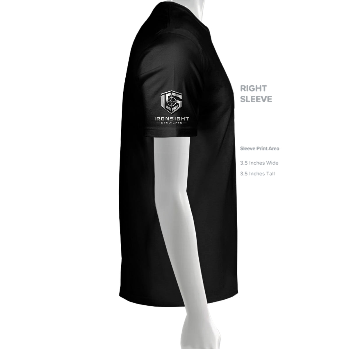 King of Battle T-Shirt - Black (Right Sleeve) | Ironsight Syndicate