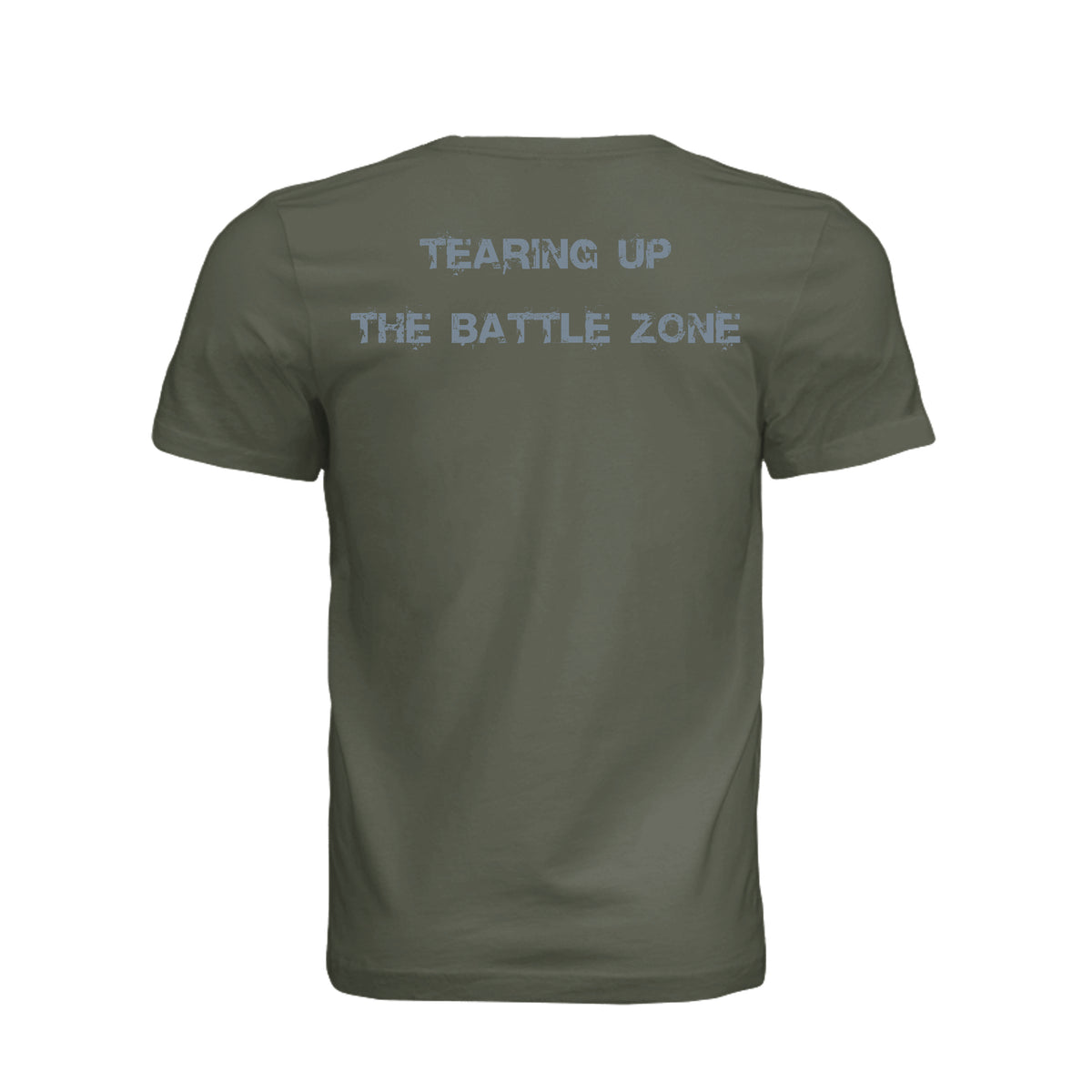 King of Battle T-Shirt - Dark Olive (Back) | Ironsight Syndicate