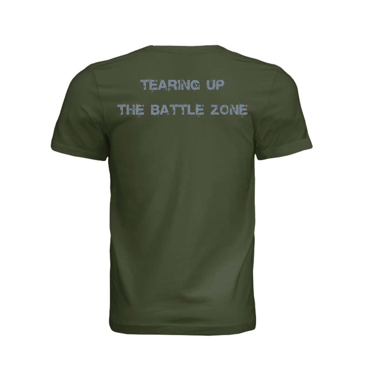 King of Battle T-Shirt - Military Green (Back) | Ironsight Syndicate