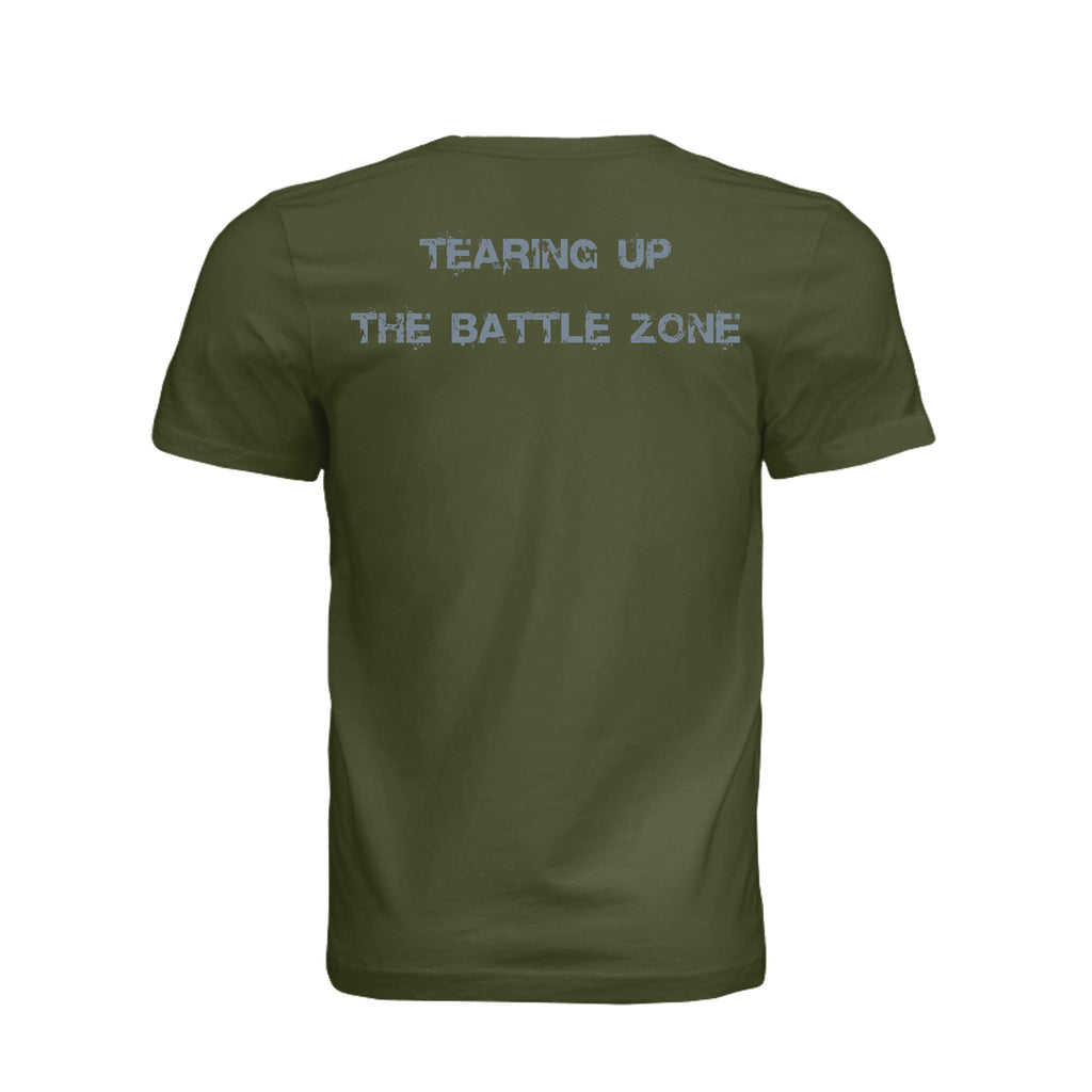 King of Battle T-Shirt - Olive (Back) | Ironsight Syndicate