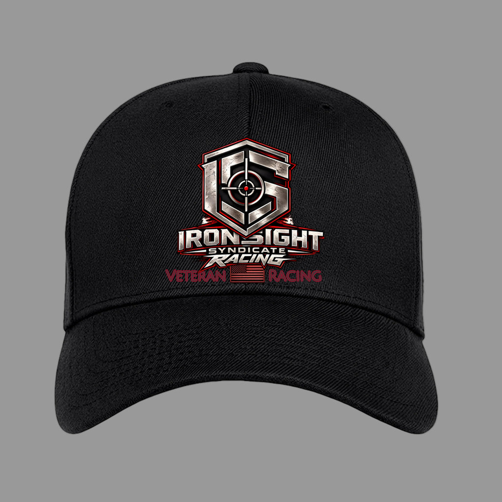 Ironsight Syndicate Racing Flex Fit Hat - Black | Ironsight Syndicate